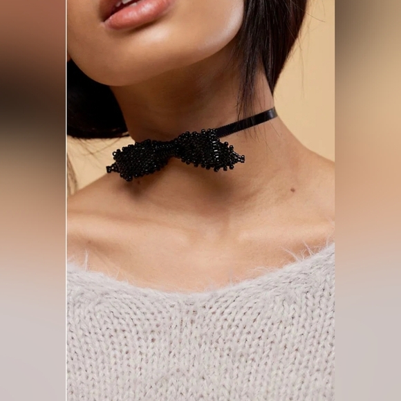 NWT -Free People,  Backstage Pass Choker, Black -NEW-$38 - Picture 2 of 7